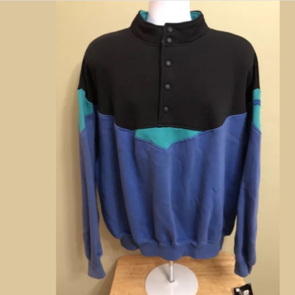 Men’s vintage Columbia sweatshirt color block XL